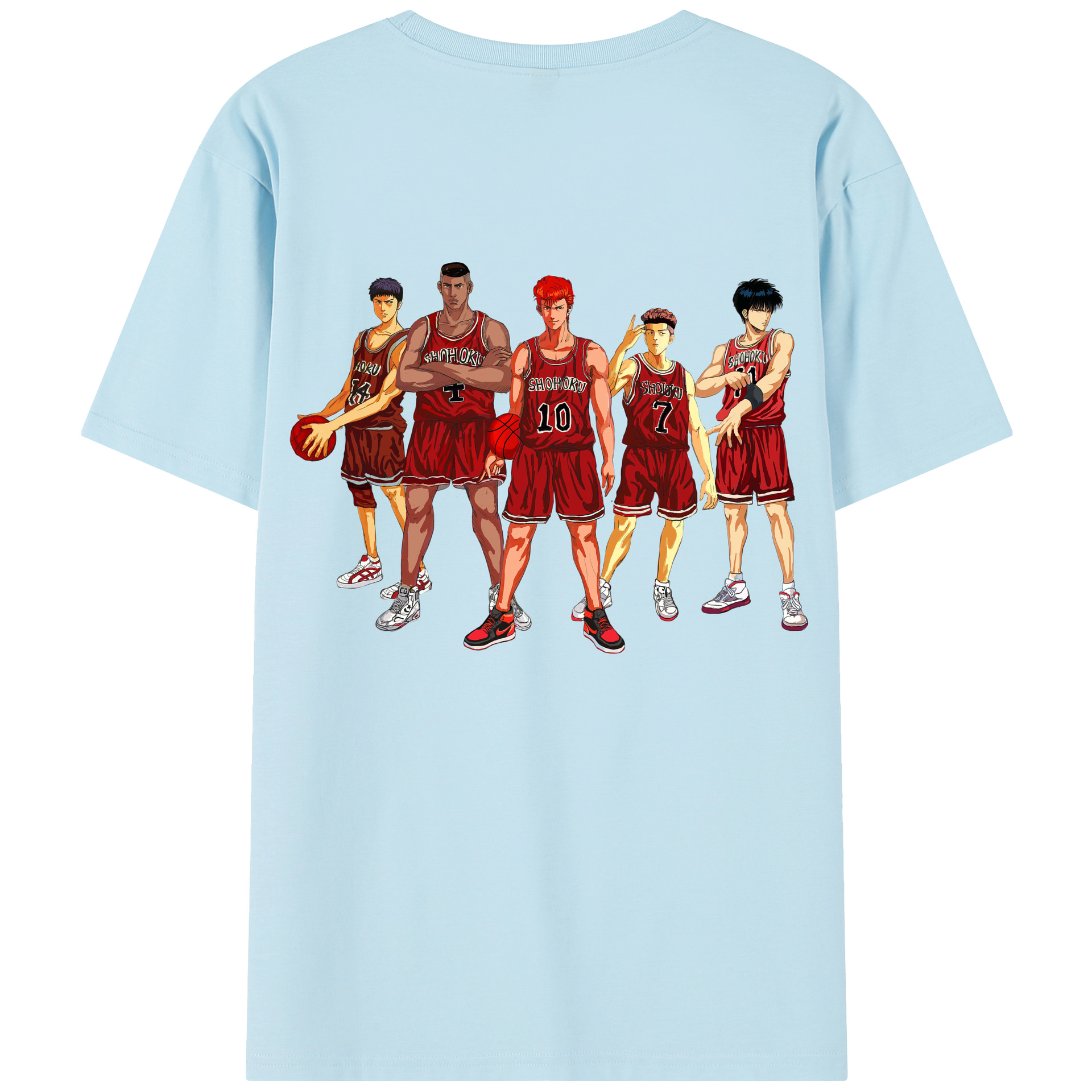 SLAM DUNK／スラムダンク 綿100％半袖Tシャツ（背面プリント）